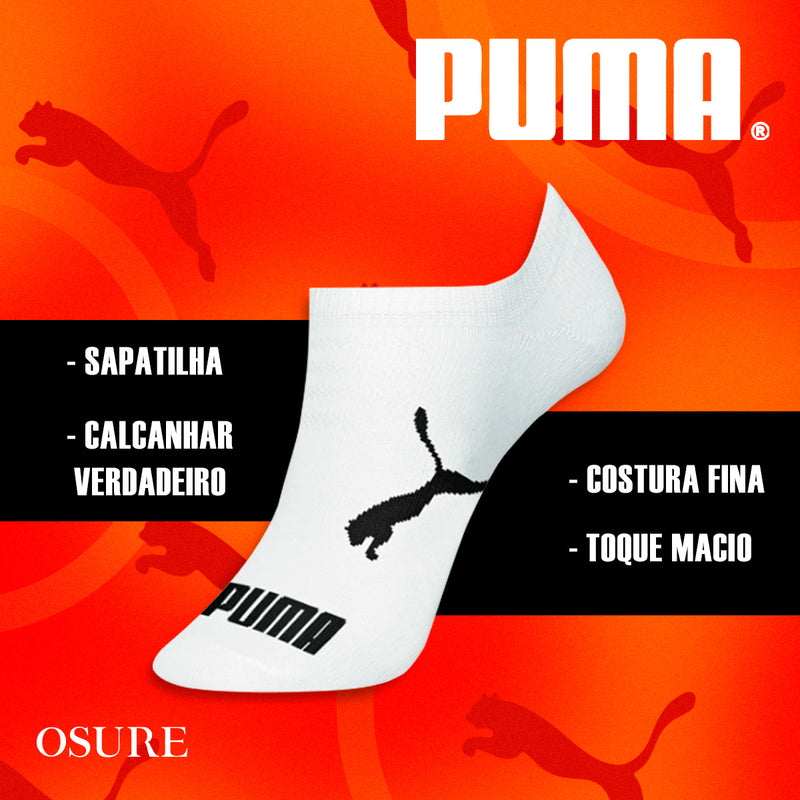 Kit 9 Pares Meias Puma Sapatilha Cano Baixo Atacado Original