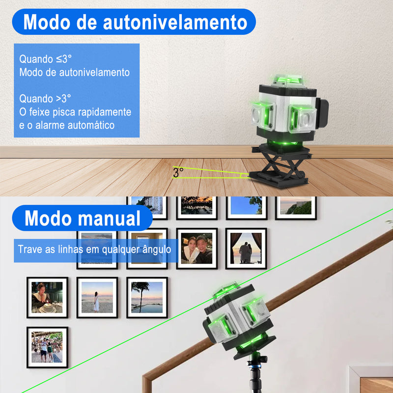 Nível A Laser 16 Linhas 2 Bateria Para Lndustrials Dobevi