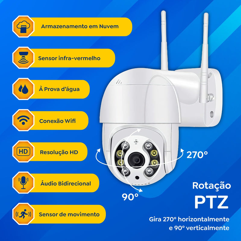 Kit 2câmera Ip Icsee Prova D'água Infravermelho Externa Wifi