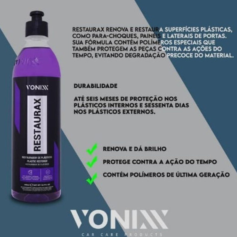 Restaurax Restaurador De Plásticos Aplicador Vonixx Luvas