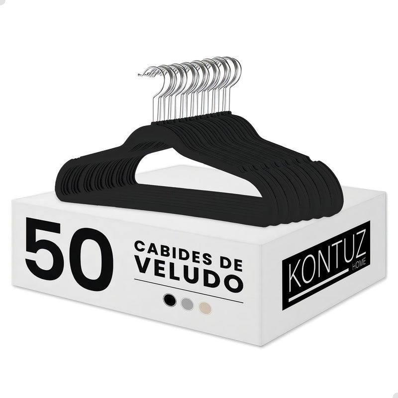 Kit Cabides Veludo De Roupa Antideslizante Slim Adulto 50 Un