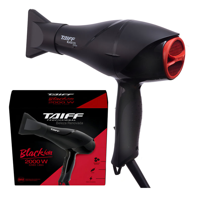 Taiff Black Ion Secador De Cabelo Profissional 2000w Cor Preto 110V