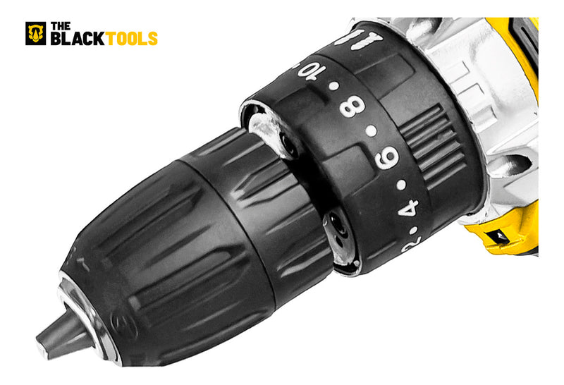 Furadeira E Parafusadeira De Impacto Bateria 21v 3/8 Tb-21pkx The Black Tools Com Maleta E Acessorios