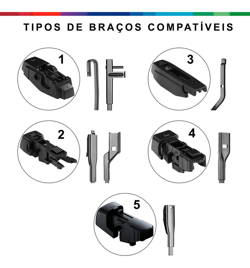 Palhetas Limpador Para-brisa Bosch Multiclip