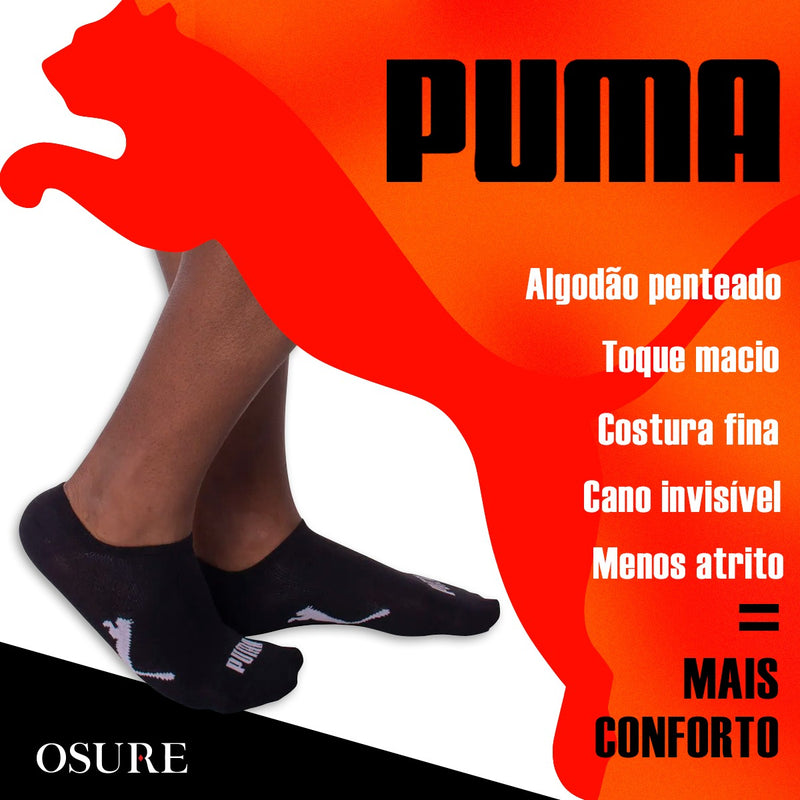 Kit 9 Pares Meias Puma Sapatilha Cano Baixo Atacado Original