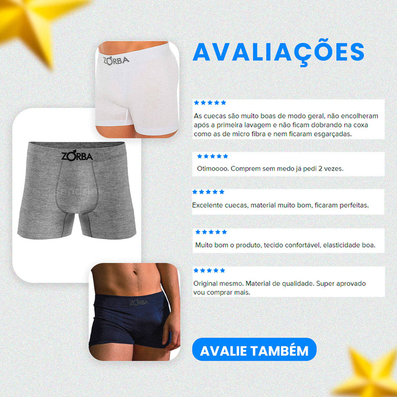 Kit 10 Cueca Boxer Zorba 781 Original Em Algodão Sem Costura