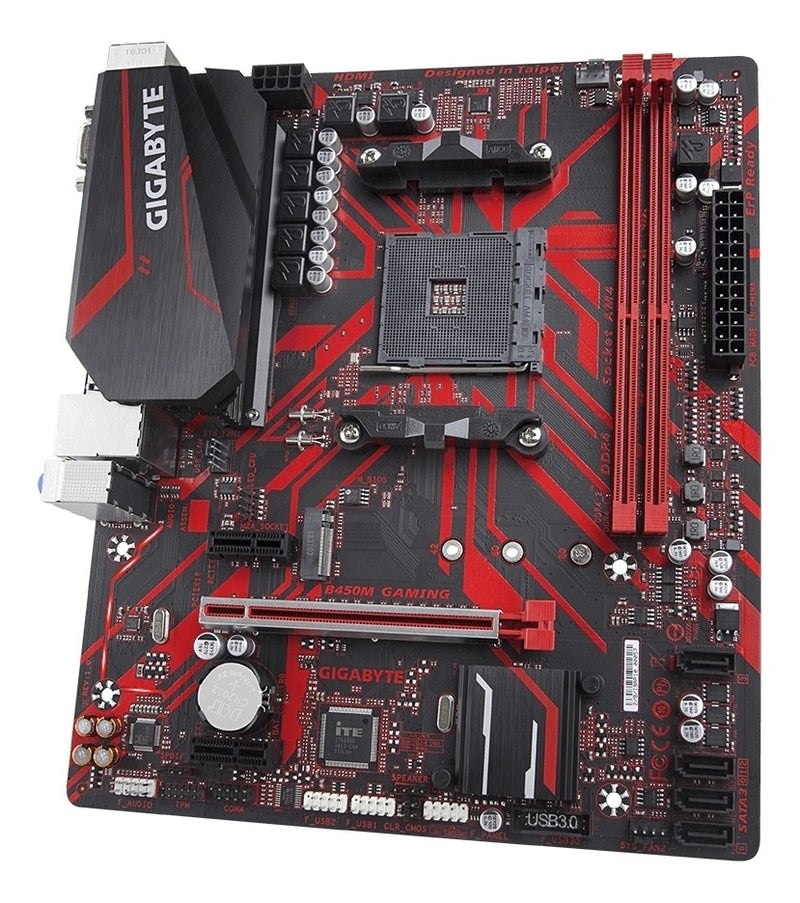 Placa-mãe Gigabyte P/ Amd Am4 B450m Gaming 2xddr4 Matx