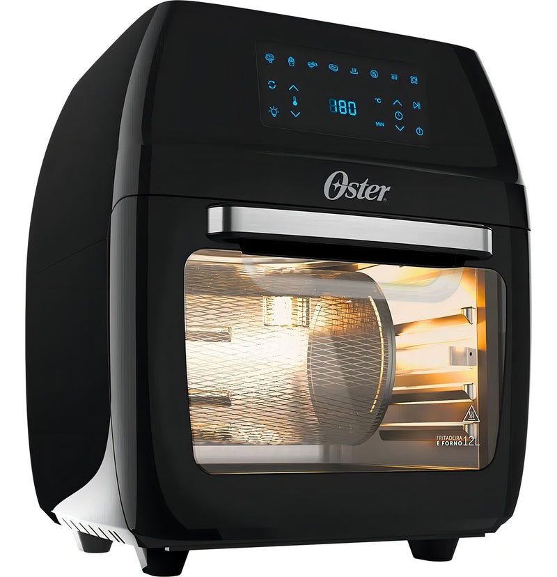 Fritadeira Oster 3 Em 1 Fryer Digital 12l 1800w Preta 110v Cor Preto