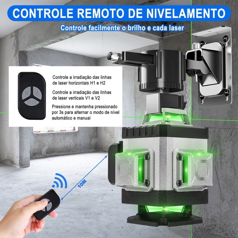 Nível A Laser 16 Linhas 2 Bateria Para Lndustrials Dobevi