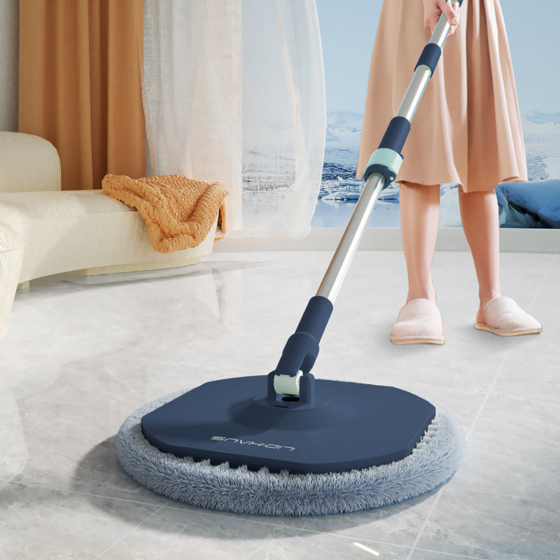 Mop Giratório Extra Clean Lidhaus Sem Misturar A Água Limpa Cor Azul-claro