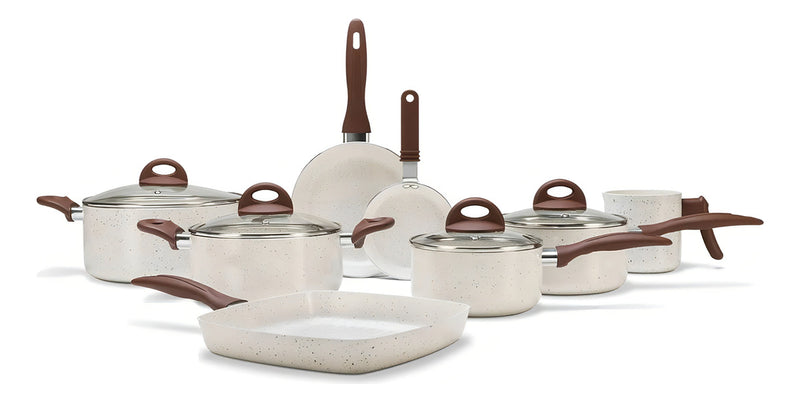 Conj de Panelas 8 Peças Ceramic Life Smart Plus Vanilla - Brinox