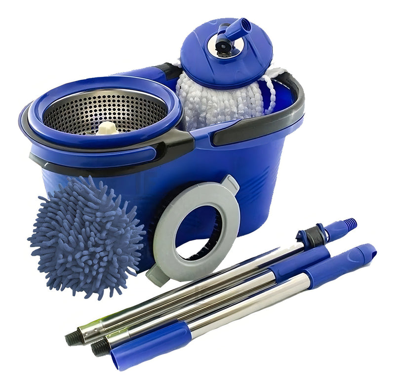 Perfect Mop Pro 16L 360 Inox balde com 3 refis azul