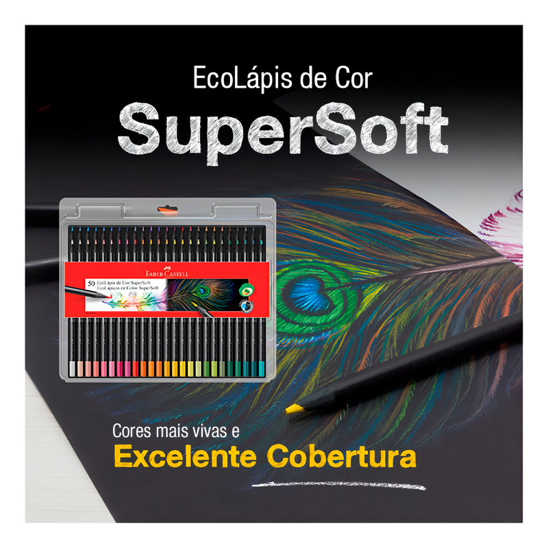 Lápis De Cor 50 Cores Supersoft Faber Castell