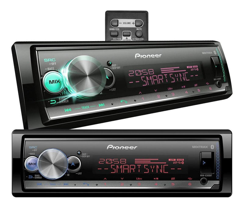 Som automotivo Pioneer MVH X3000 com USB e bluetooth e radio