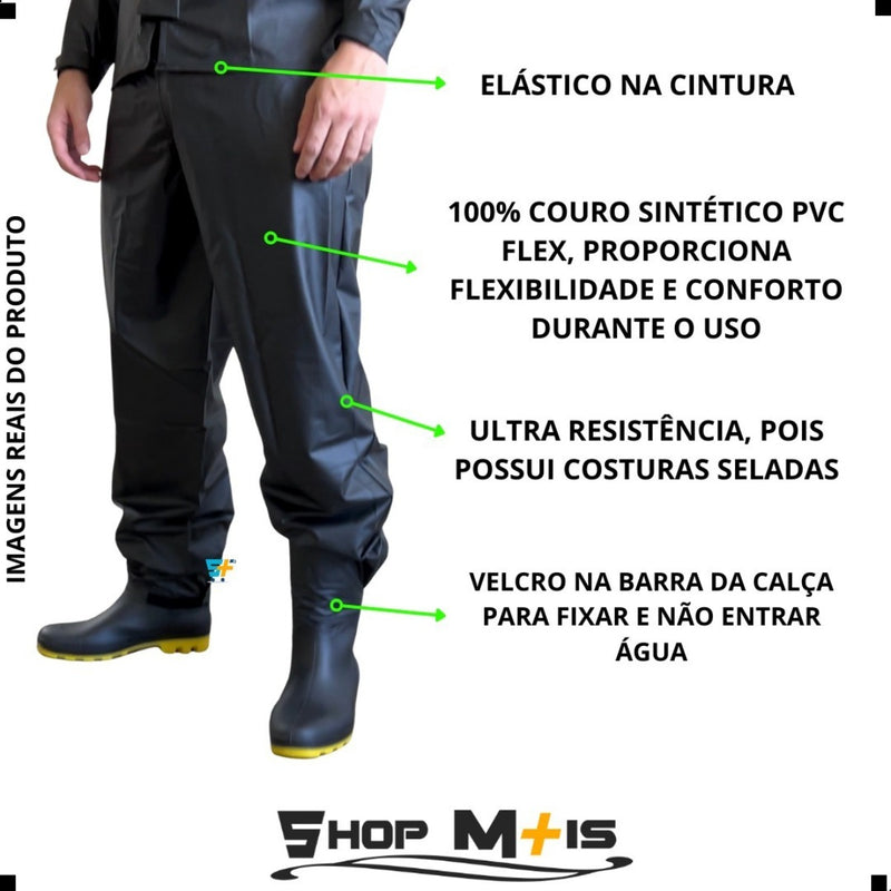 Capa De Chuva Delta Impermeável Moto Motoqueiro Motoboy Frio