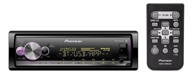 Som automotivo Pioneer MVH X3000 com USB e bluetooth e radio