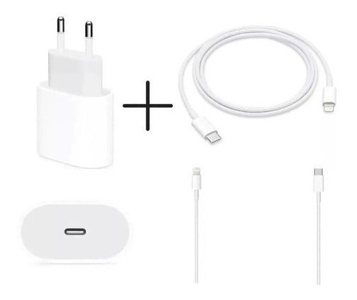 Kit Carregador Para iPhone 11 12 13 Usb C Fonte 20w + Cabo