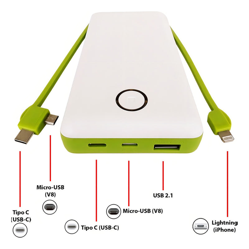 Power Bank Carregador Portátil 20000mAh USB Backup Power PN 959 sem fio