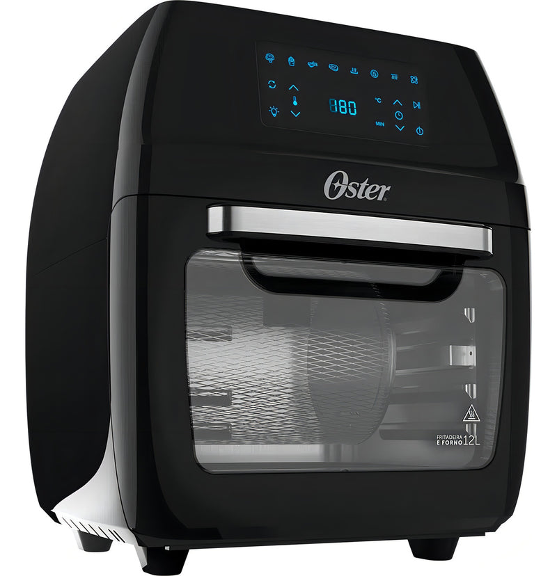 Fritadeira Oster 3 Em 1 Fryer Digital 12l 1800w Preta 110v Cor Preto