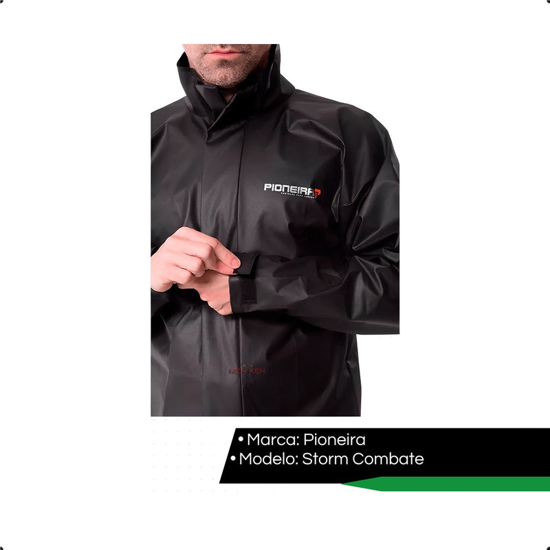 Capa De Chuva Moto Pioneira Impermeável Pvc Flex