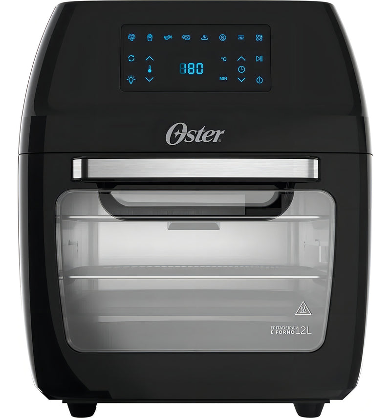 Fritadeira Oster 3 Em 1 Fryer Digital 12l 1800w Preta 110v Cor Preto