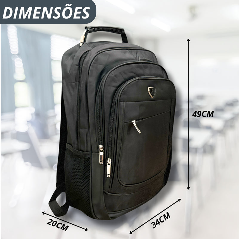 Mochila Masculina Impermeável Reforçada Aço Notebook Escola