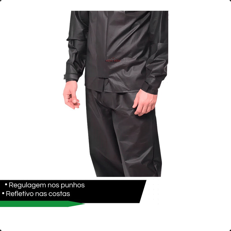 Capa De Chuva Moto Pioneira Impermeável Pvc Flex