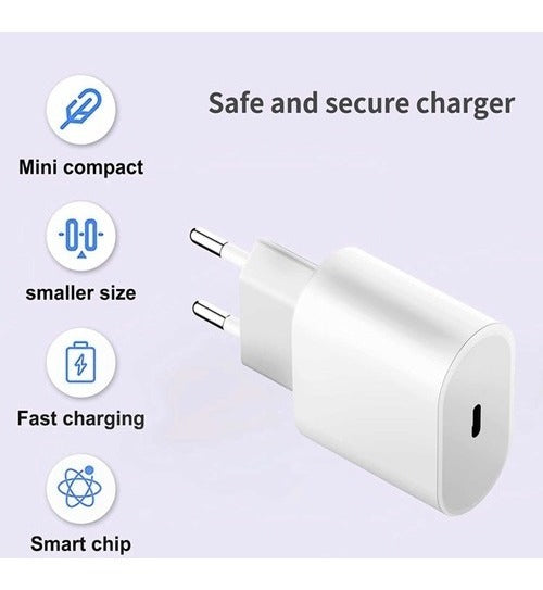 Kit Carregador Para iPhone 11 12 13 Usb C Fonte 20w + Cabo