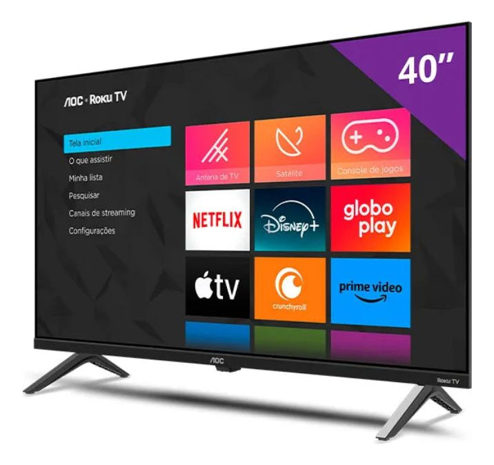 Smart Tv 40 Aoc Led Full Hd Roku Tv Conversor Digital