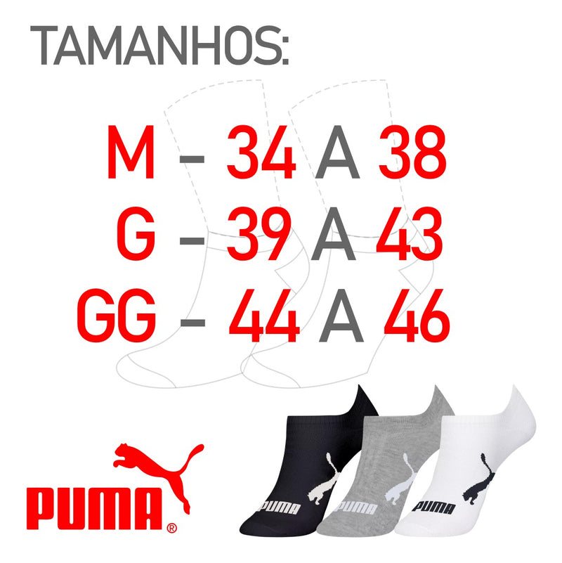 Kit 9 Pares Meias Puma Sapatilha Cano Baixo Original Algodão