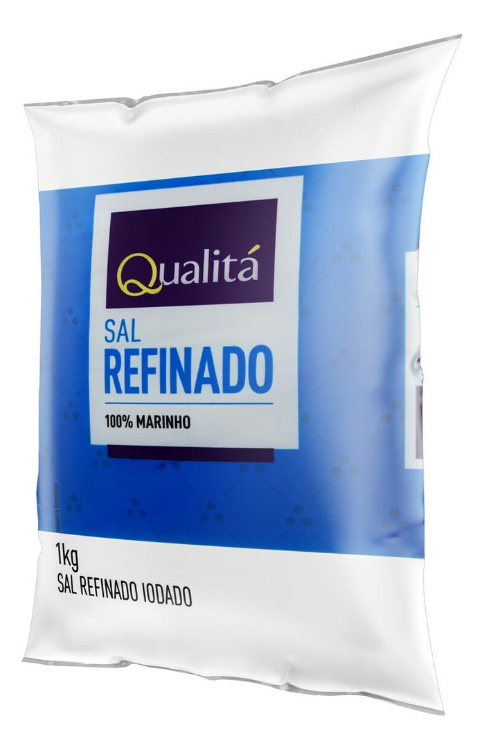 Sal Marinho Refinado Qualitá Pacote 1kg