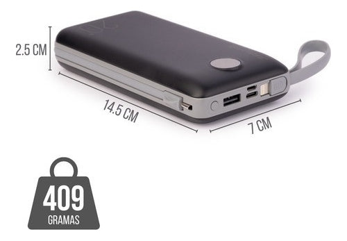 Power Bank 20.000mah Carregador Rápido Com Display Portátil Universal