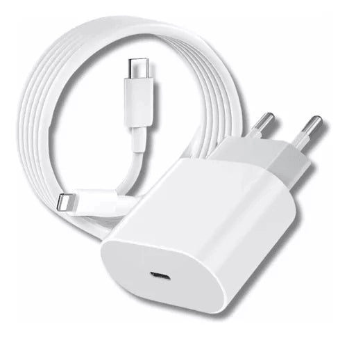 Carregador Turbo 20w Para iPhone 7 8 Plus X Xr 11 12 13 14 Pro Max Cor Branco