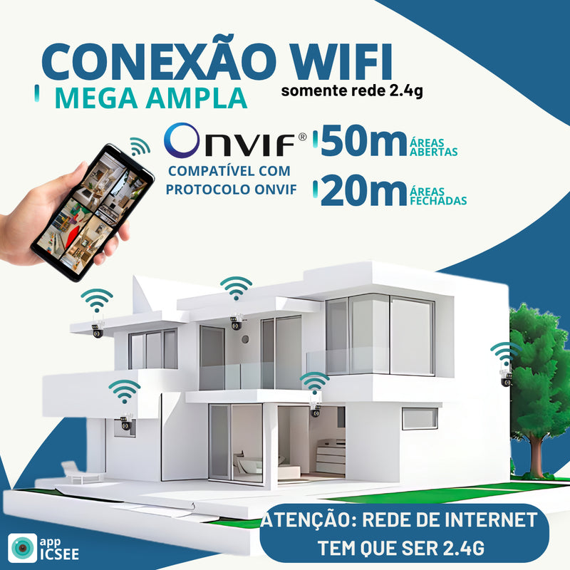 Kit Câmera Lente Dupla Externa + Cartão De Memória Sd 32gb