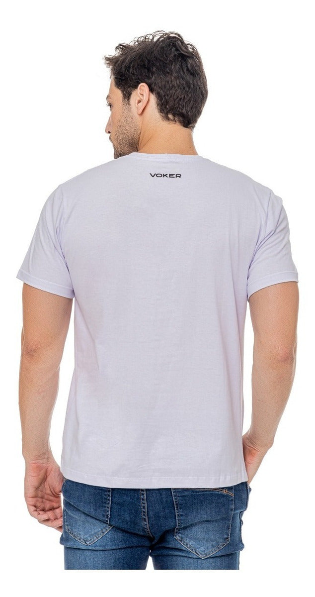 5 Camiseta Masculina Camisas Slim Voker 100% Algodão Atacado