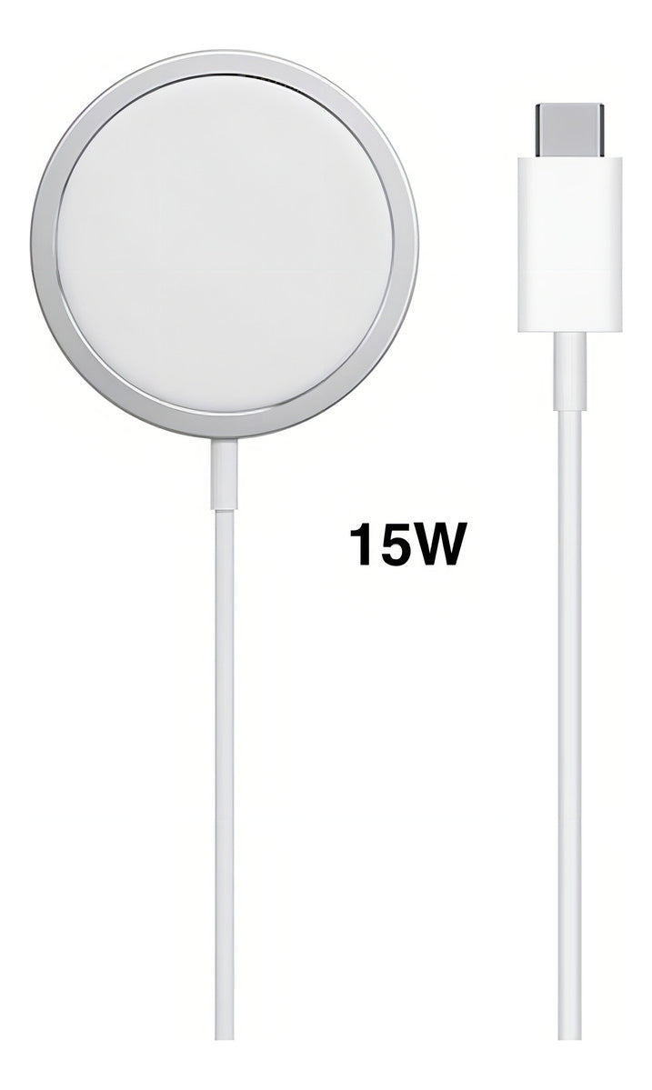 Carregador Sem Fio Magnético Indução P/ iPhone 13 14 Magsafe Cor Branco