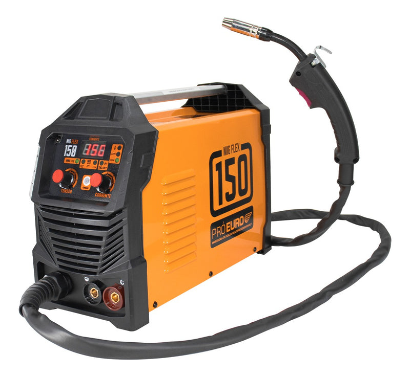 Máquina Solda Mig 150 Flex Tig Lift Mma Sem Gás Bivolt Cor Laranja/Preto Frequência 50 Hz/60 Hz 110V/220V