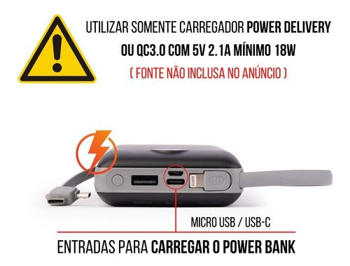 Power Bank 20.000mah Carregador Rápido Com Display Portátil Universal