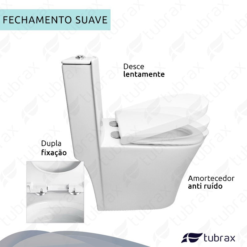 Vaso Sanitário Monobloco - Caixa Acoplada Completo Privada Cor Branco