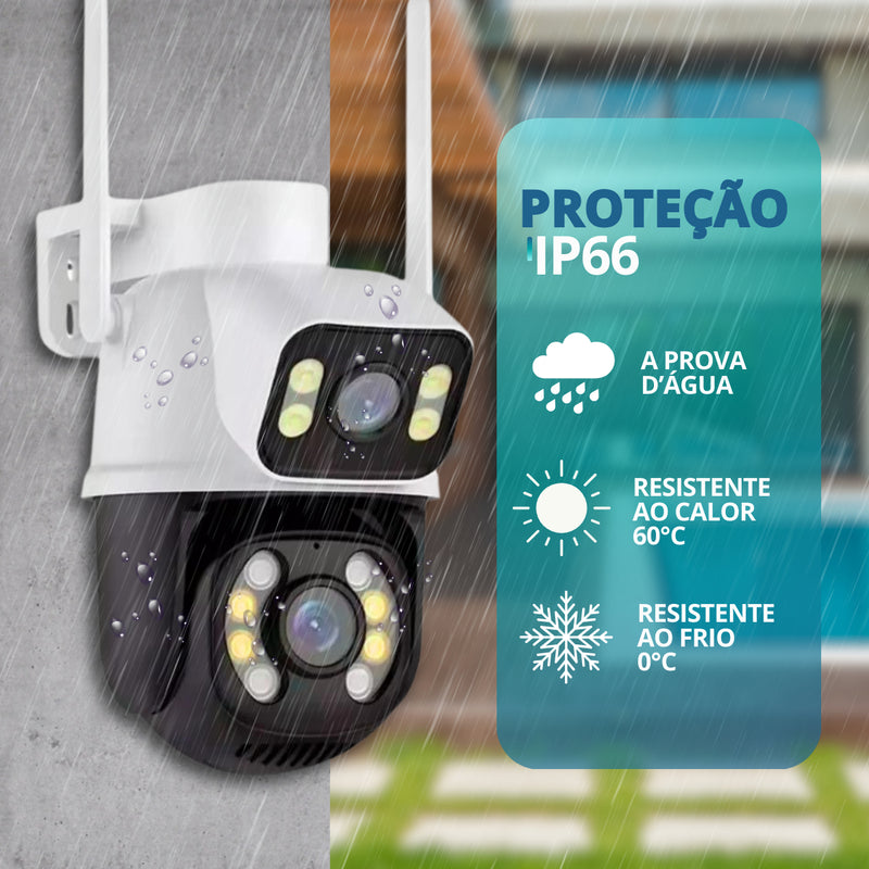 Kit Câmera Lente Dupla Externa + Cartão De Memória Sd 32gb