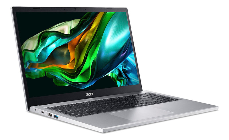 Notebook Acer Aspire 3 Intel Core i3– N305 FHD 15.6" LED TN UHD para processadores Inte 256GB SDD 8GB RAM Debian 64 bits Prata - A315-510P-320B