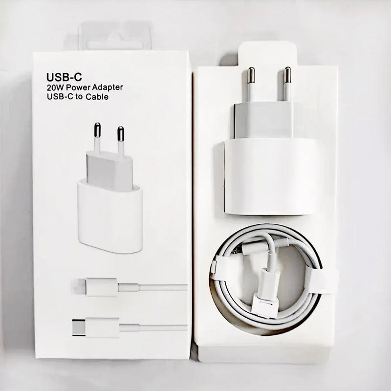 Kit Carregador Para iPhone 11 12 13 Usb C Fonte 20w + Cabo