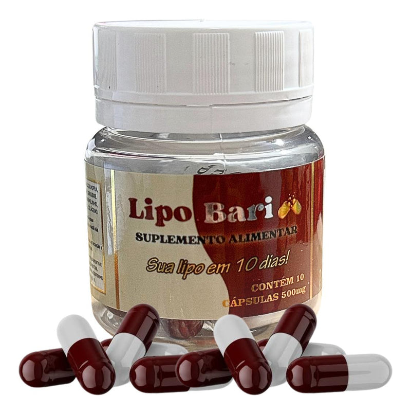 Suplemento Emagrecedor Lipo Bari 10 Cápsulas 500mg.