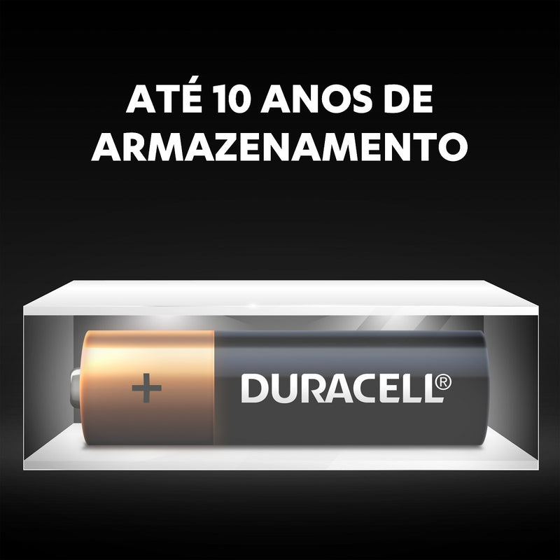 Pilha alcalina aa pequena Duracell com 16 unidades