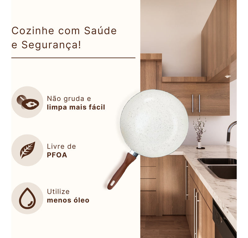 Conj de Panelas 8 Peças Ceramic Life Smart Plus Vanilla - Brinox