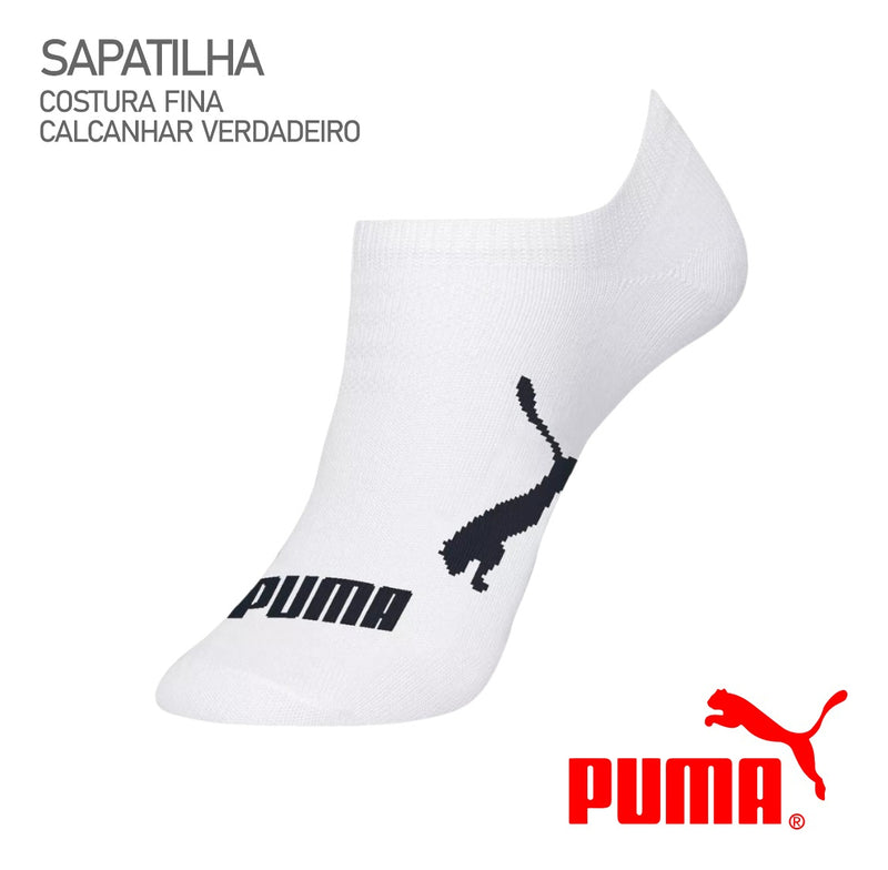 Kit 9 Pares Meias Puma Sapatilha Cano Baixo Original Algodão