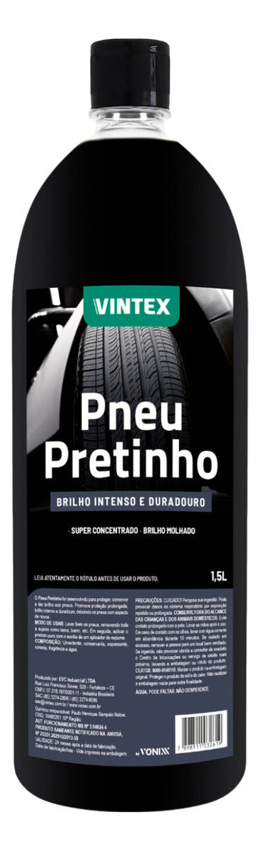 Brilha Pneus Pneu Pretinho Concentrado 1,5l Vonixx Cor Preto