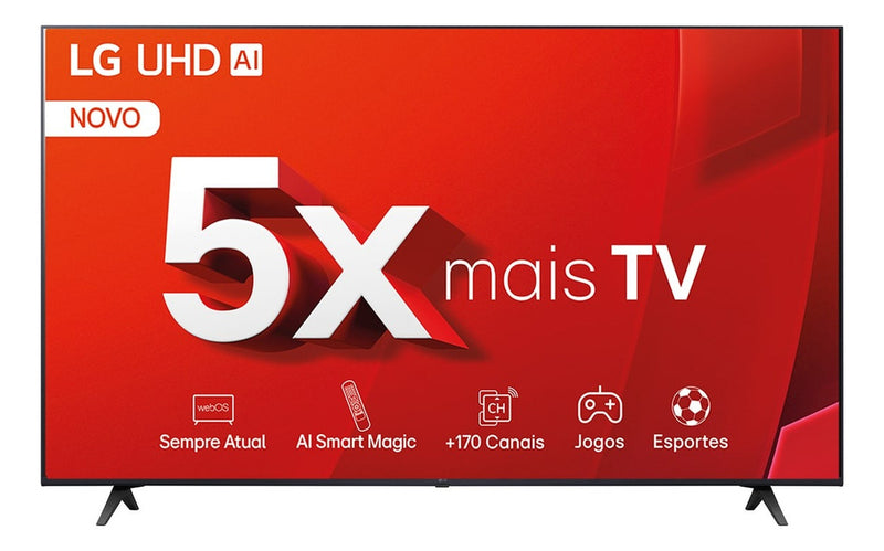 Smart TV LG 50" 4K UHD LED Alexa, ThinQ AI, HDR10, WebOS 24 Controle Smart Magic- 50UT8050