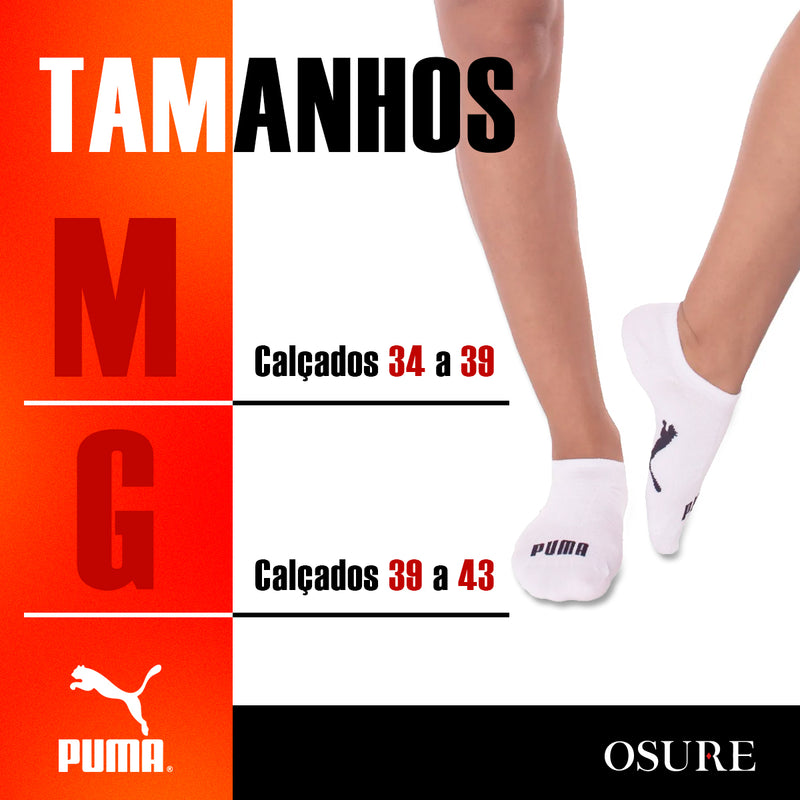 Kit 9 Pares Meias Puma Sapatilha Cano Baixo Atacado Original