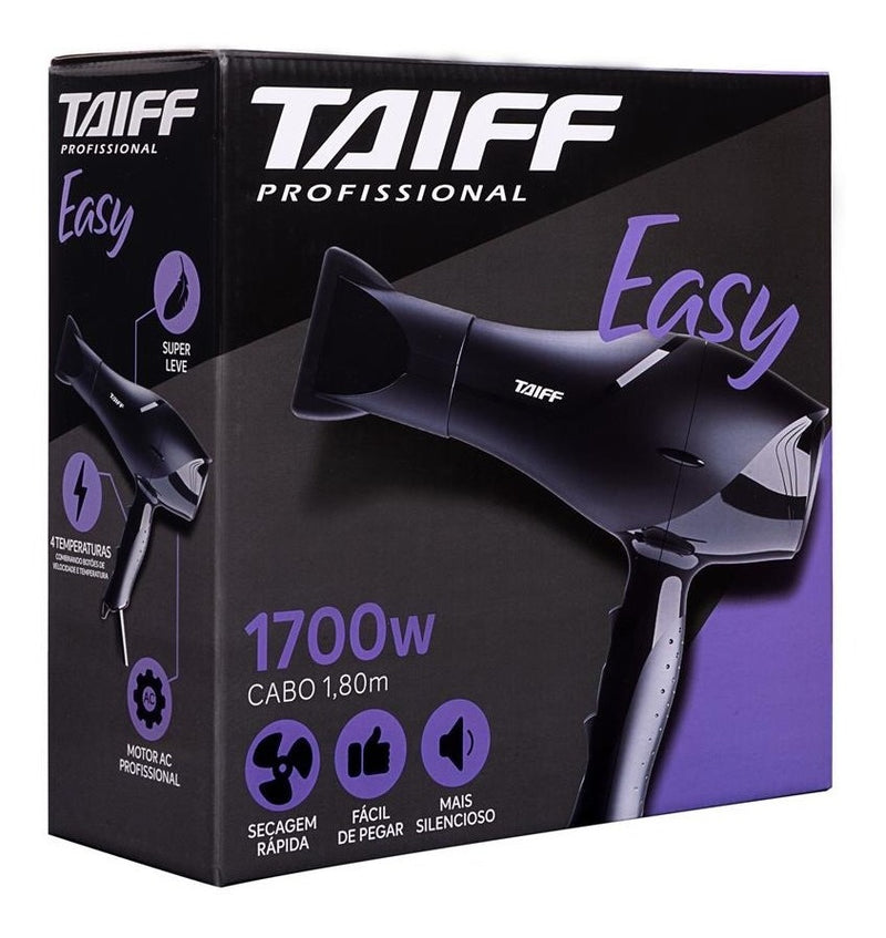 Secador De Cabelo Profissional Easy 1700w Taiff Cor Preto 110V